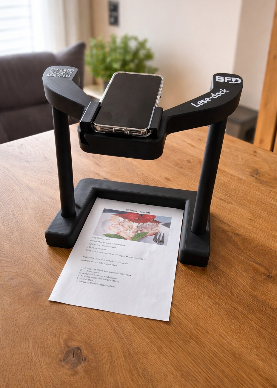 Lese-dock mit Smartphone Stativ für Smartphones